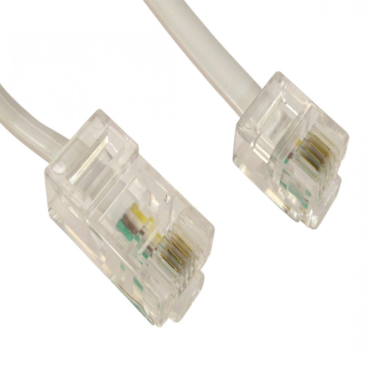 CDL 3m RJ11 to RJ45 Cable - White