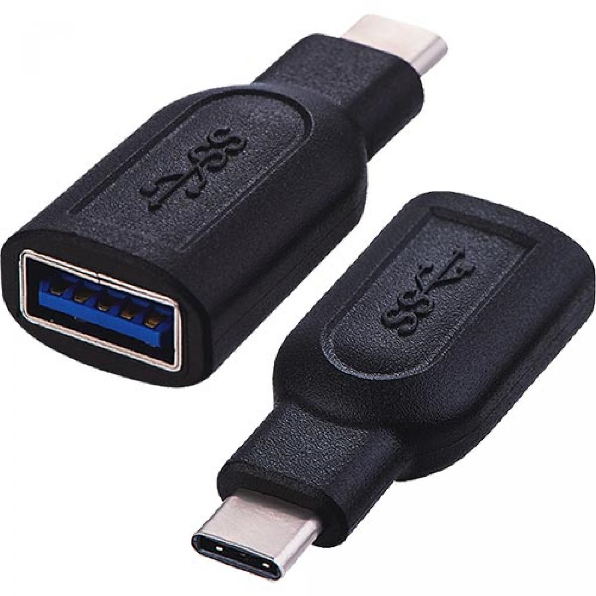CNL USB-C USB-A M-F Bk Adp