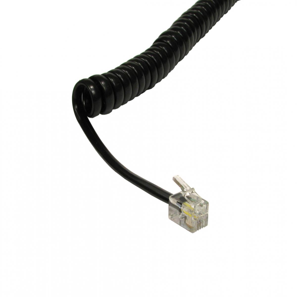 CDL 3m Coiled Handset Cord - Black